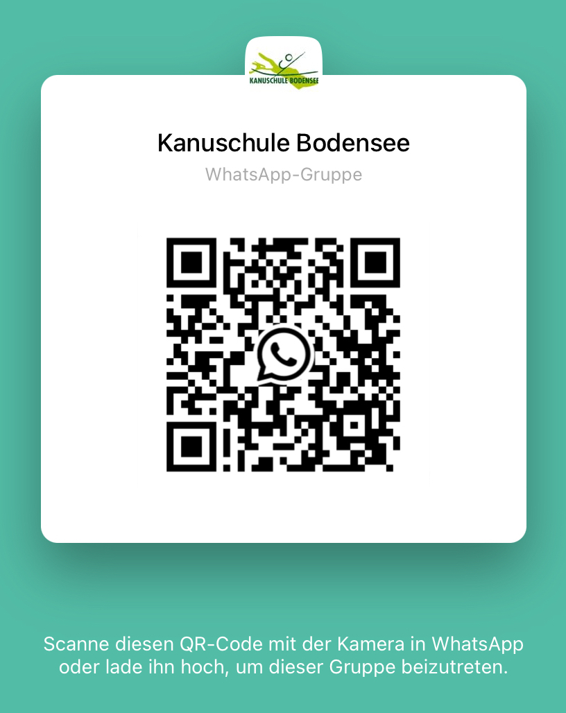 QR Code für die Anmeldung in die WhatsApp Kanuschule Bodensee Community